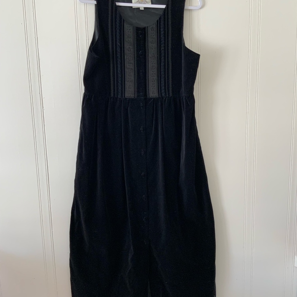 Susan Bristol Black Maxi Sundress with Scoop Neck